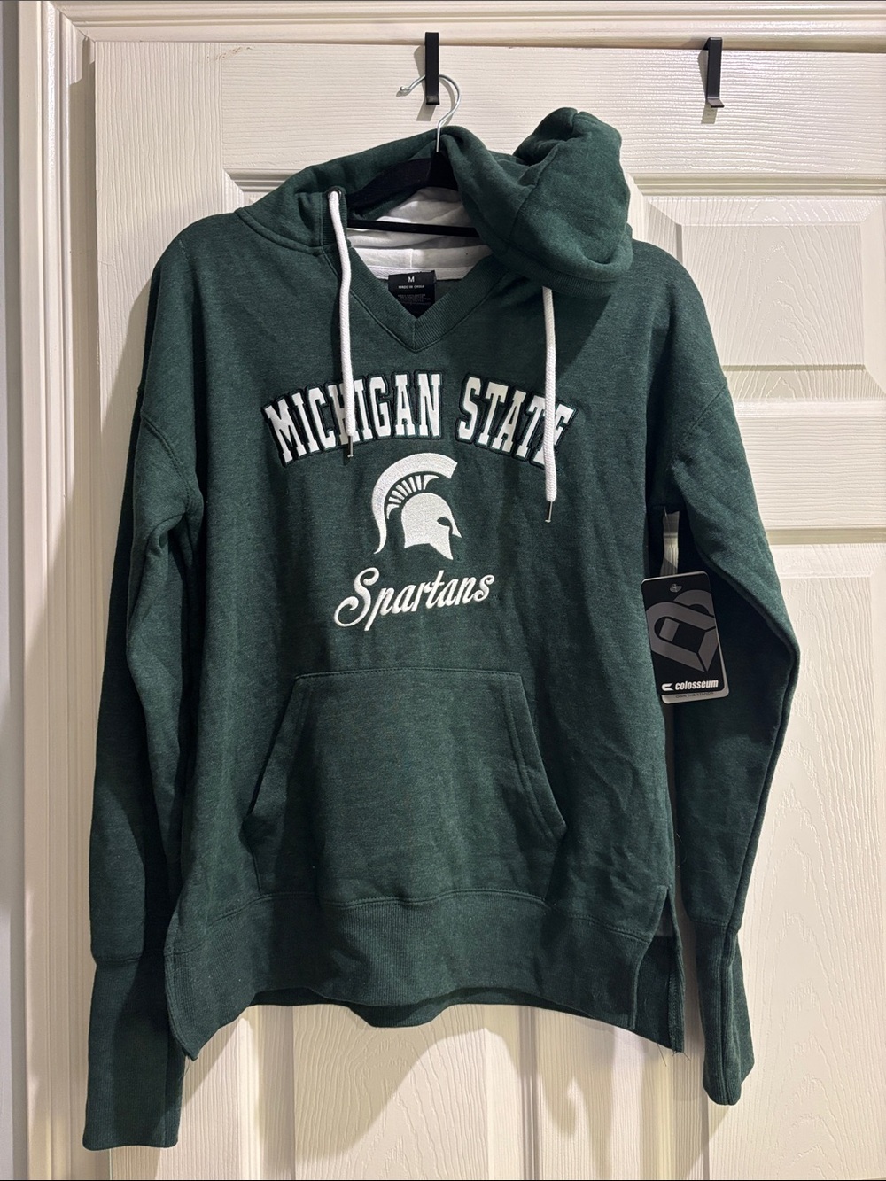 Colosseum Michigan State Dark Green Hooded Sweatshirt - Size M NWT
